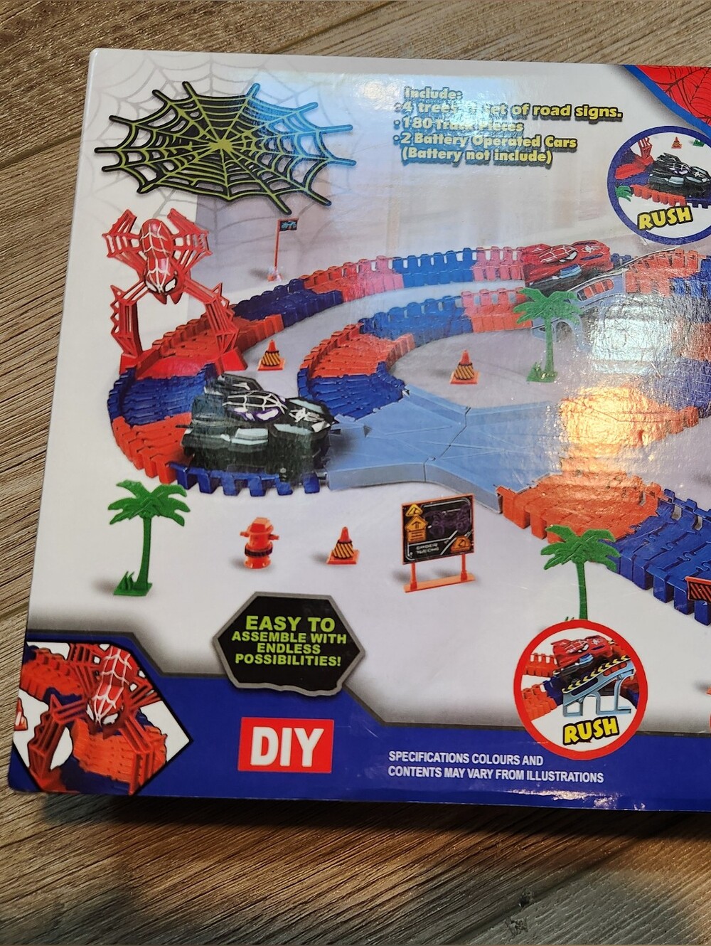 Kids Race Track Set - Red & Blue Endless Road